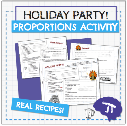 Holiday Party Proportions Math Activity