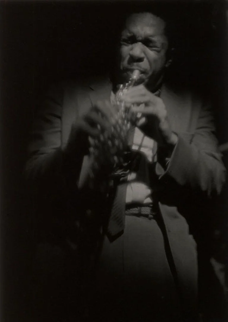 Coltrane on soprano, 1963. Photograph by Roy DeCarava(c) Estate of Roy DeCarava 2017. All Rights Reserved.