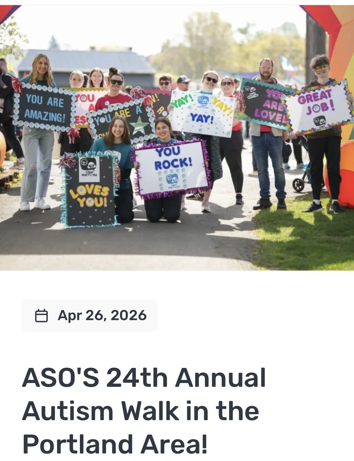 ASO’s 24th Anniversary Portland Autism Walk