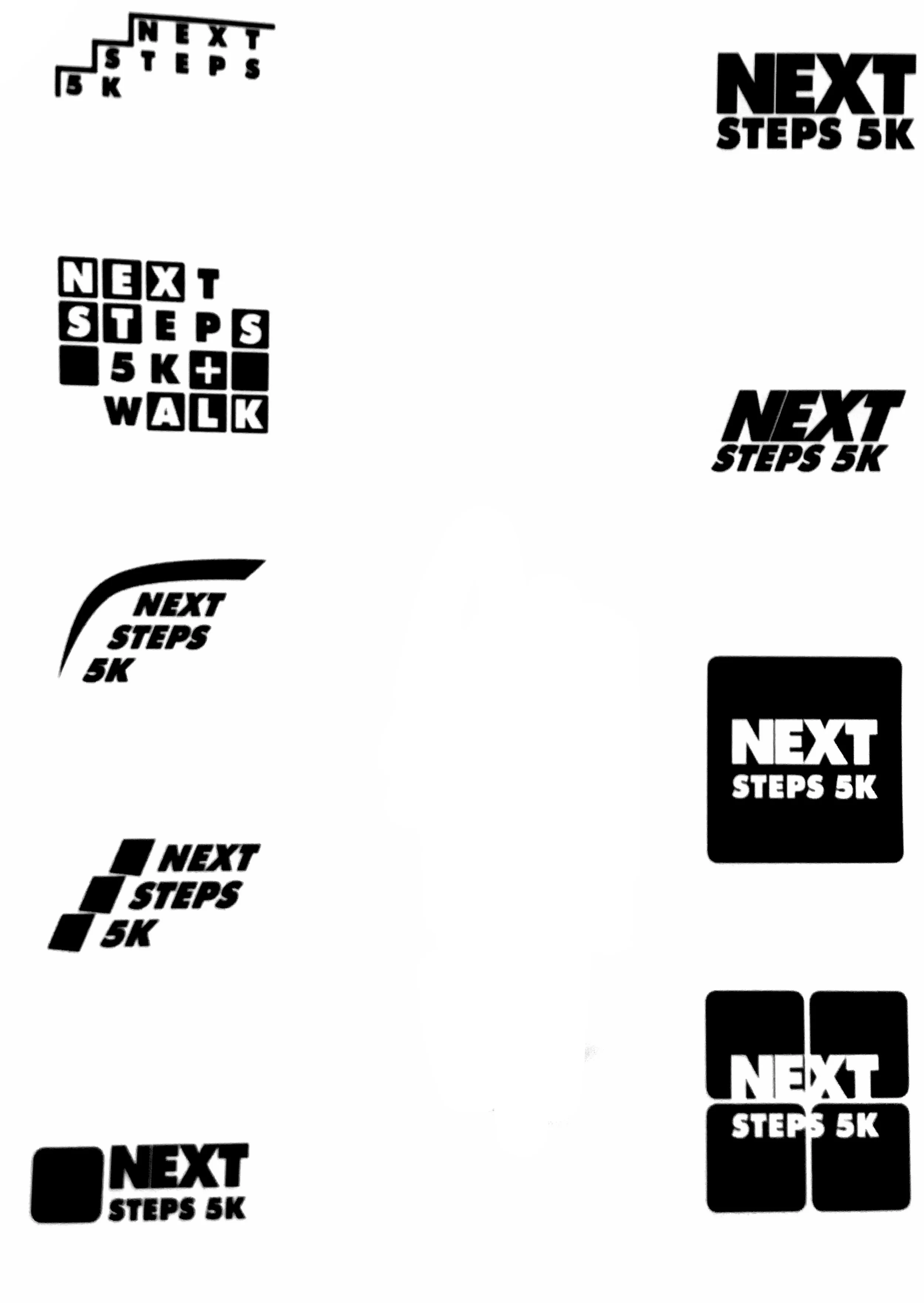 Stage Three: Black and White Logo Drafts