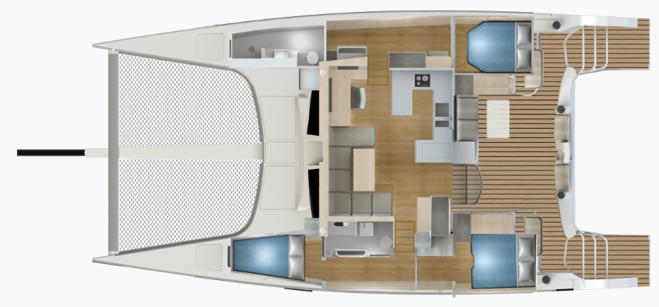 Seawind 1600 Aft Bunk Converted
