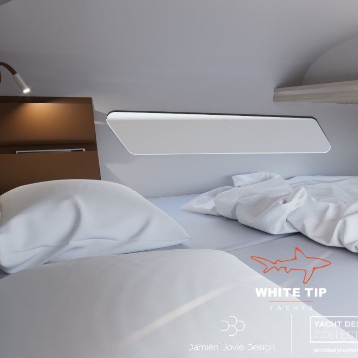 The CAPEWT10 has a beautiful, modern interior.
Cape WT10 Trimaran Forward Cabin Looking Forward From the Corner. Such a beautiful, modern interior.
Learn More &gt;&gt; https://180marine.com/cape-wt10-images

#trimarans 
#trimaran 
#trimaransailing 
#