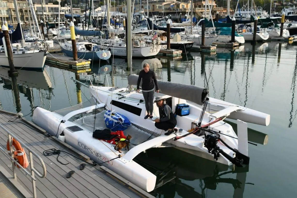 2018 Corsair 760 trimaran overhead image