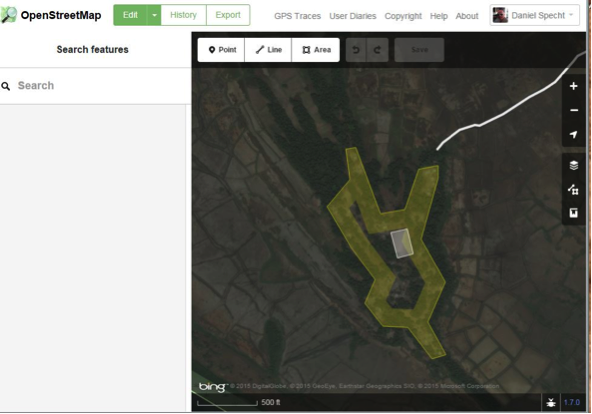 Figure 3. OpenStreetMap editing tools