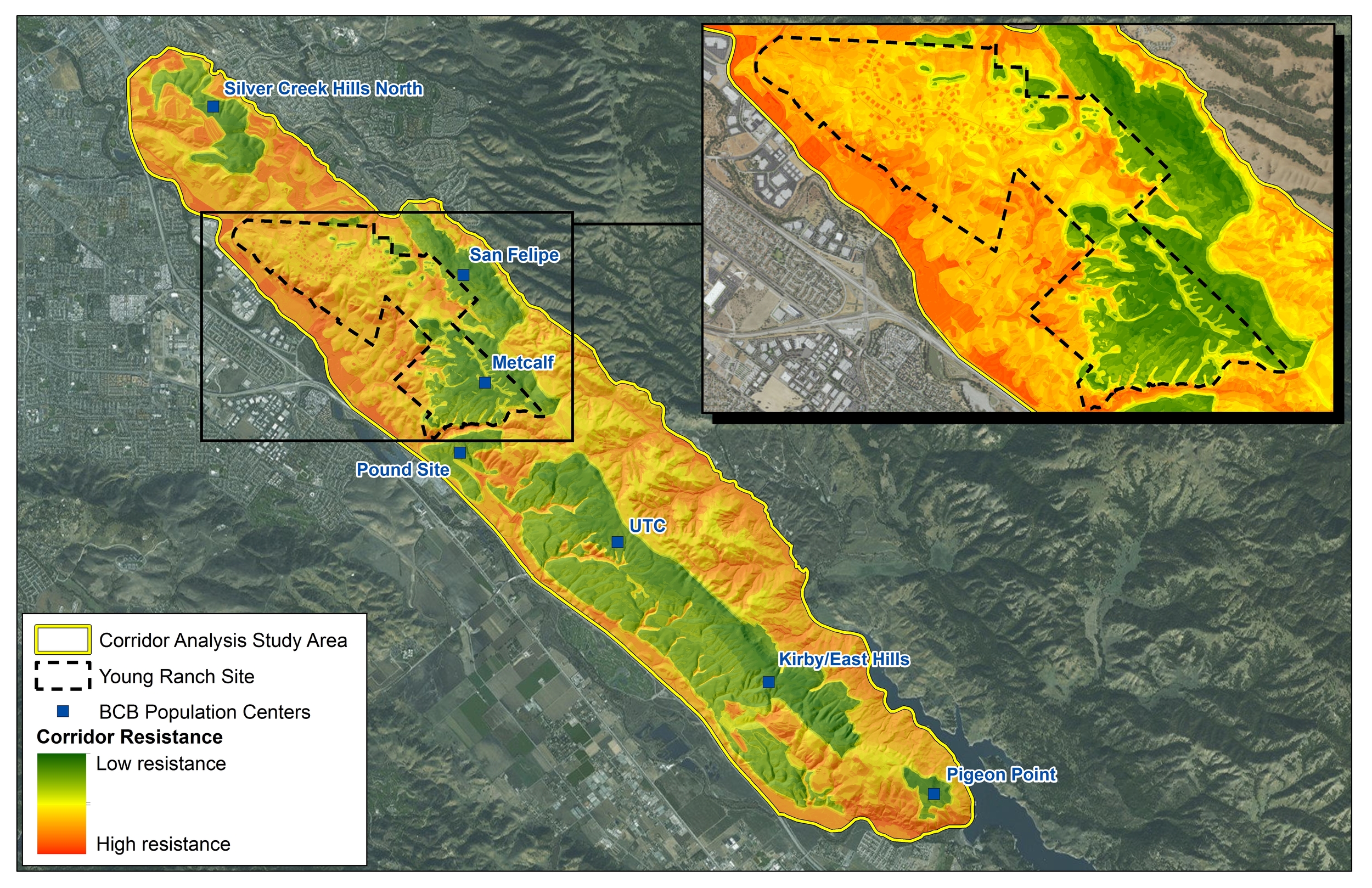 Figure 5. Corridor habitat resistance model