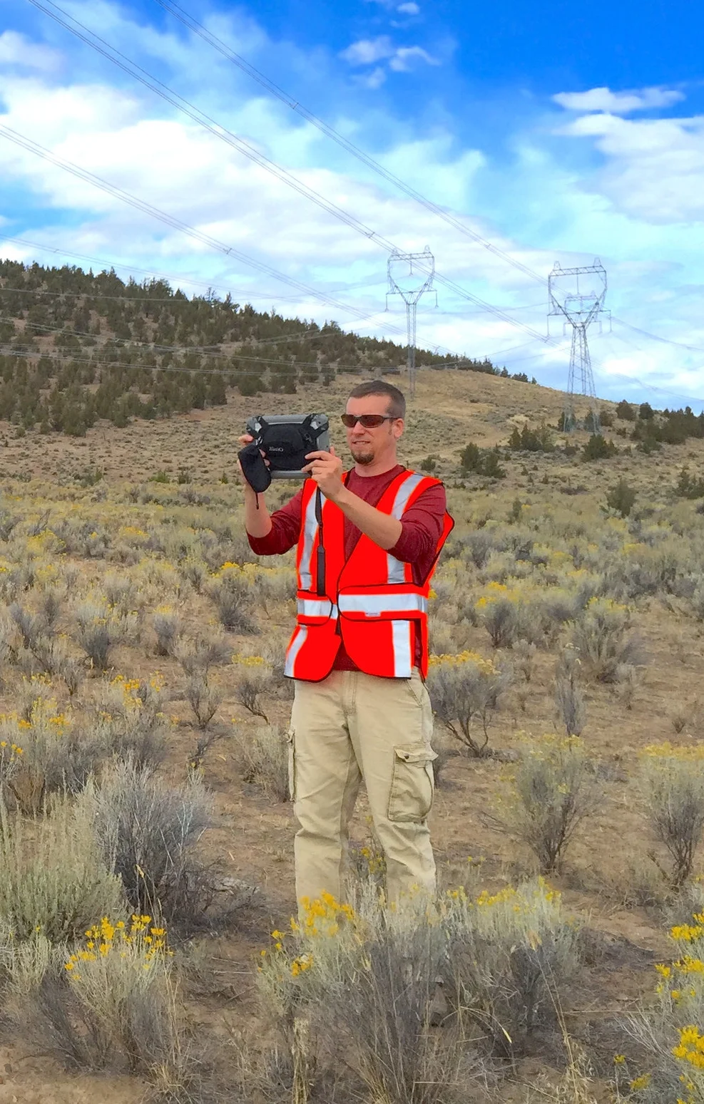 Matt with Mobile GIS in the field