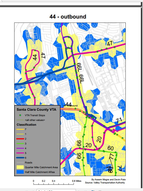 Figure 2. Final Data Driven Page booklet snapshot of Route 44-outbound