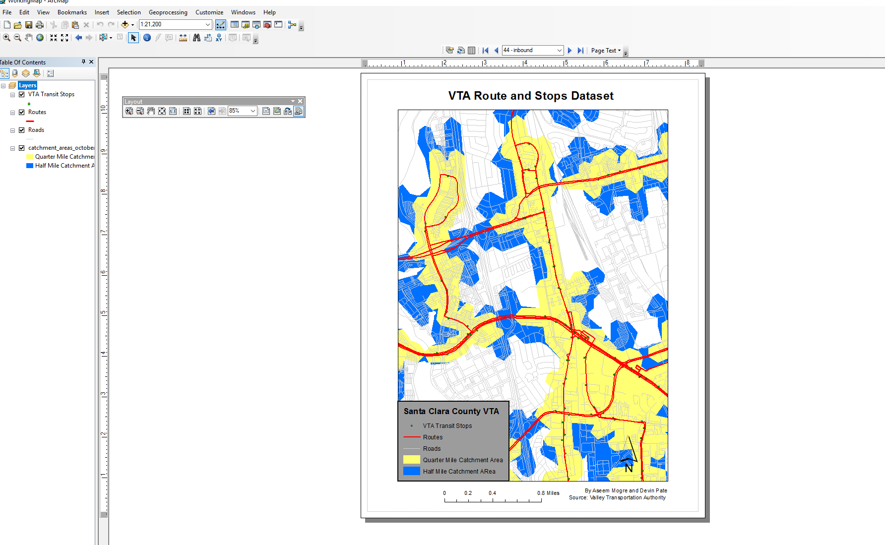 Figure 1. Data Driven Pages overall toolbar with map booklet in the making