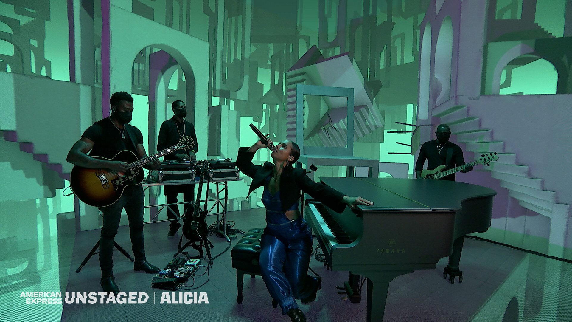  AMEX Unstaged : Alicia Keys   To launch Alicia Keys’ eponymous new album ALICIA,, American Express and Momentum engaged award-winning filmmakers Aggressive to develop and direct an exclusive hour-long, groundbreaking XR live concert experience as pa
