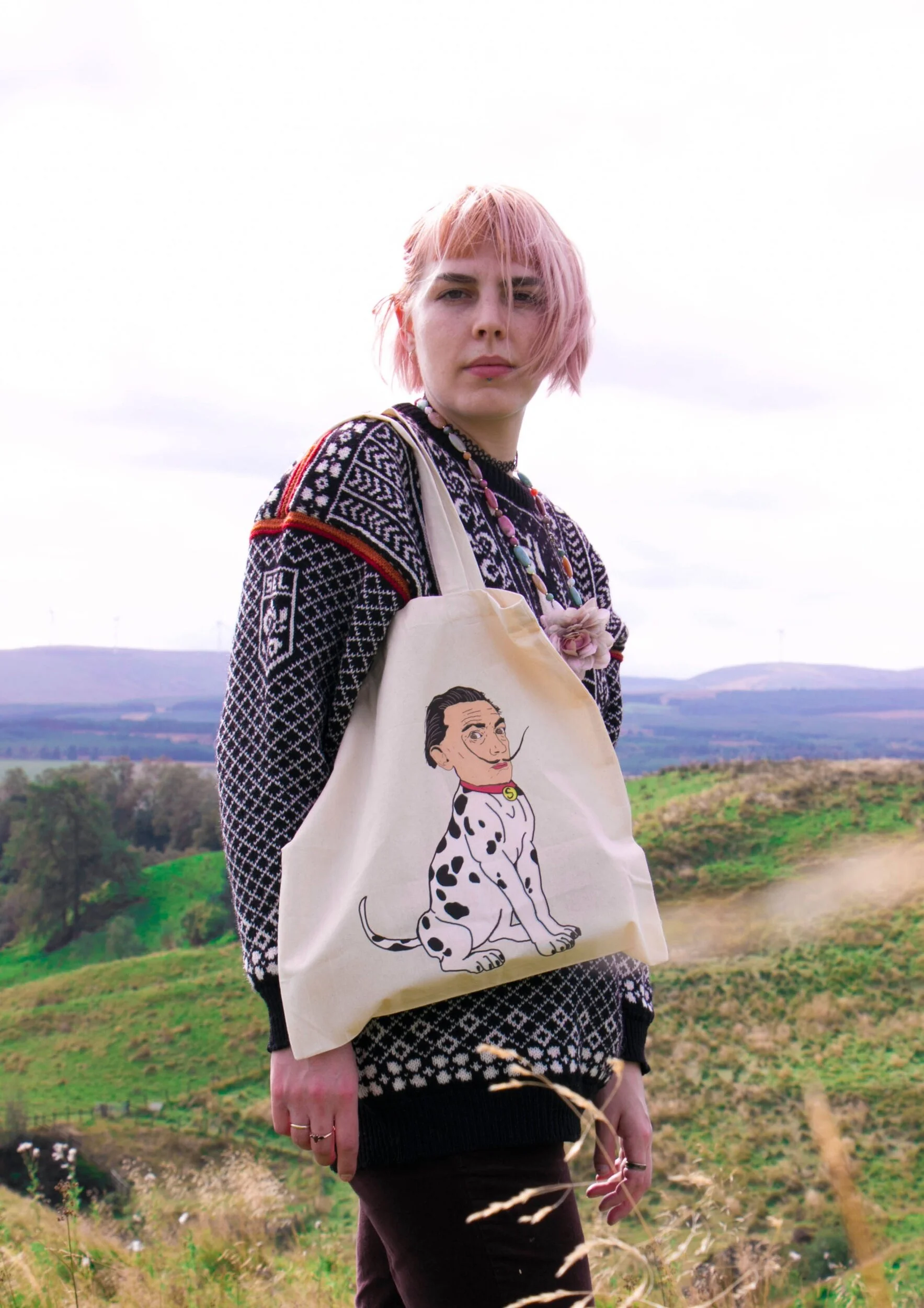 Salvador Dalmatian Tote Bag.