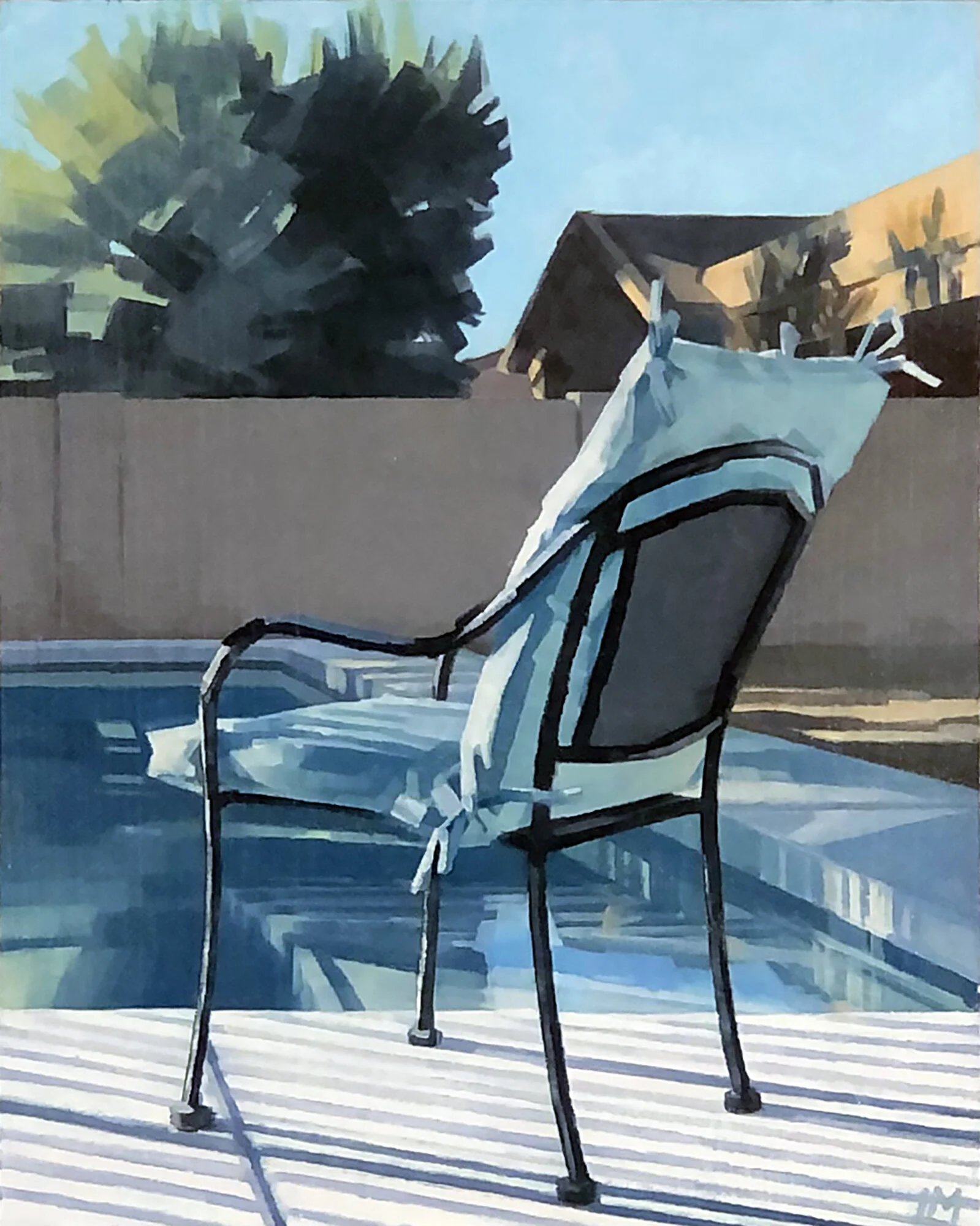 Pandemic Summer, oil on panel, 10" x 8", 2021, sold