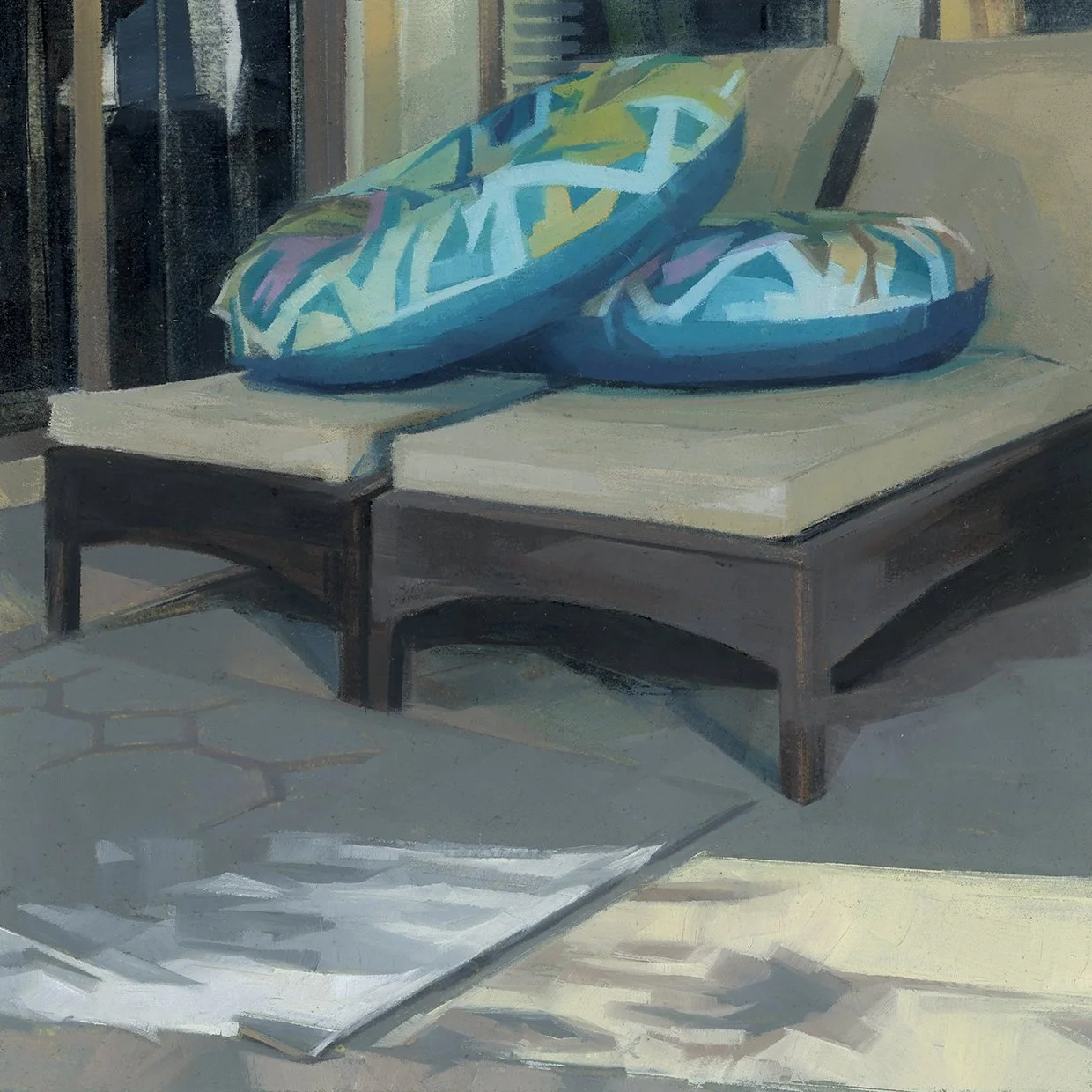 End of the Season, oil on paper on panel, 6" x 6", 2025