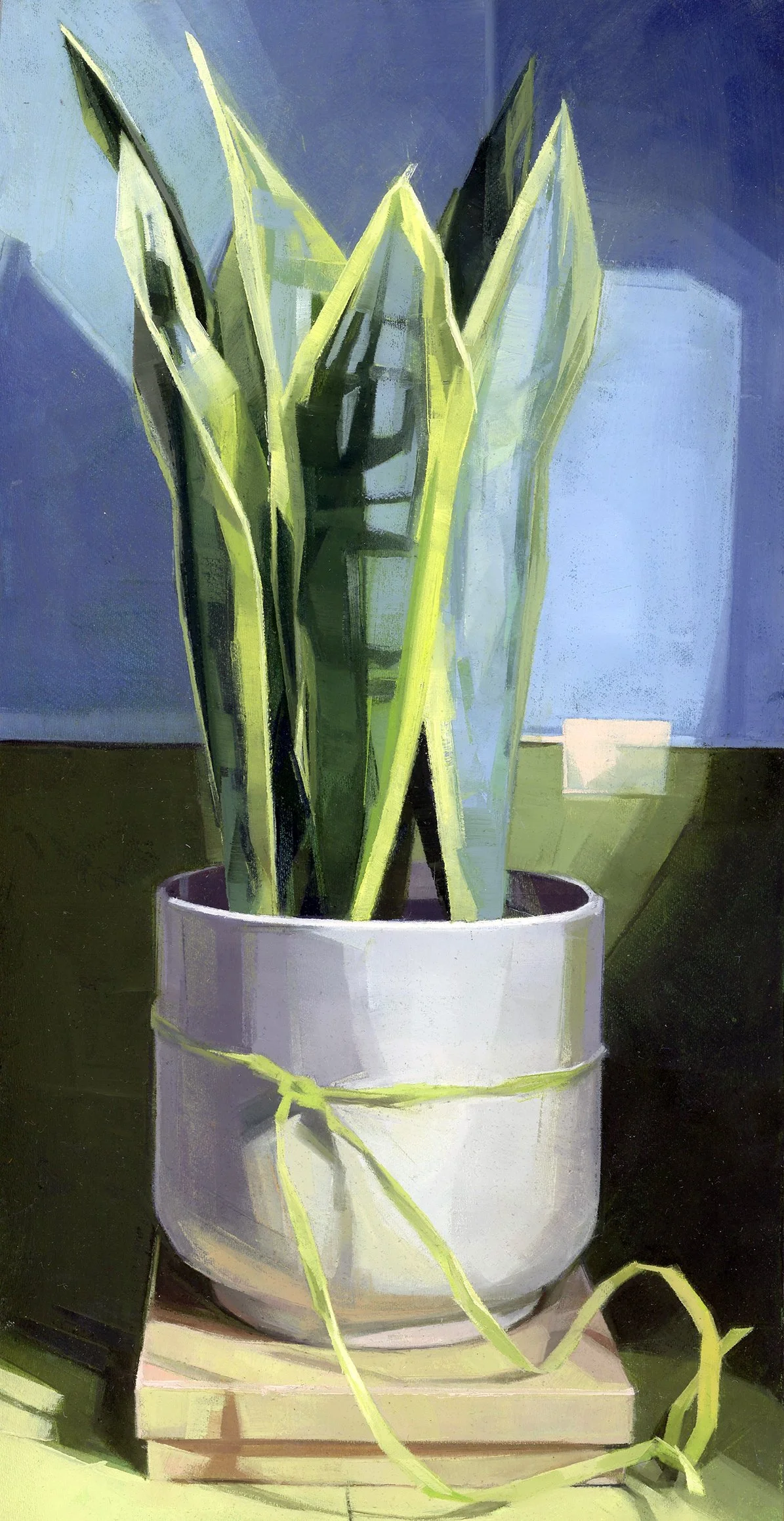 Resilience, oil on paper on panel, 12"x6", 2025