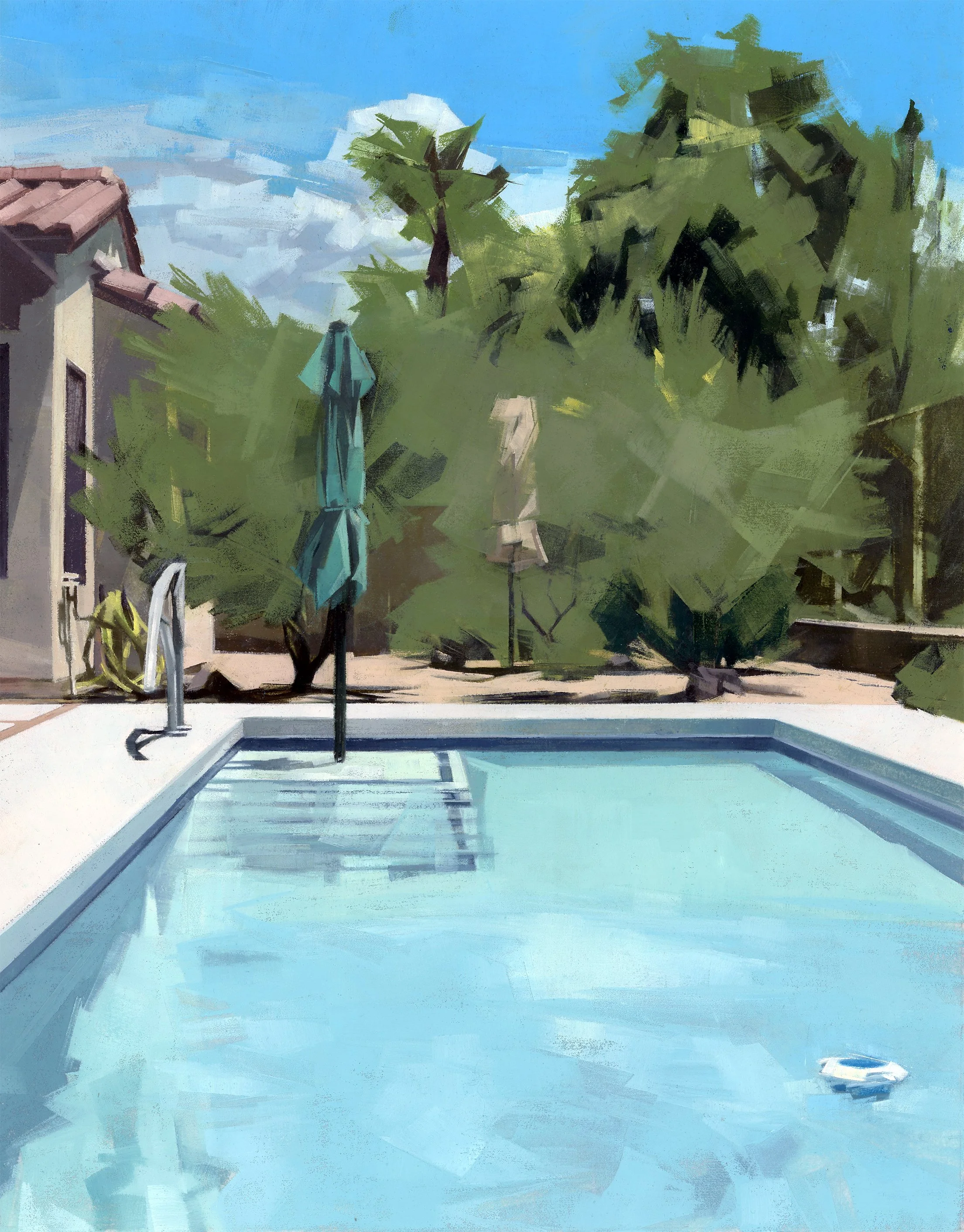 Midafternoon, oil on paper on panel, 14" x 11", 2026