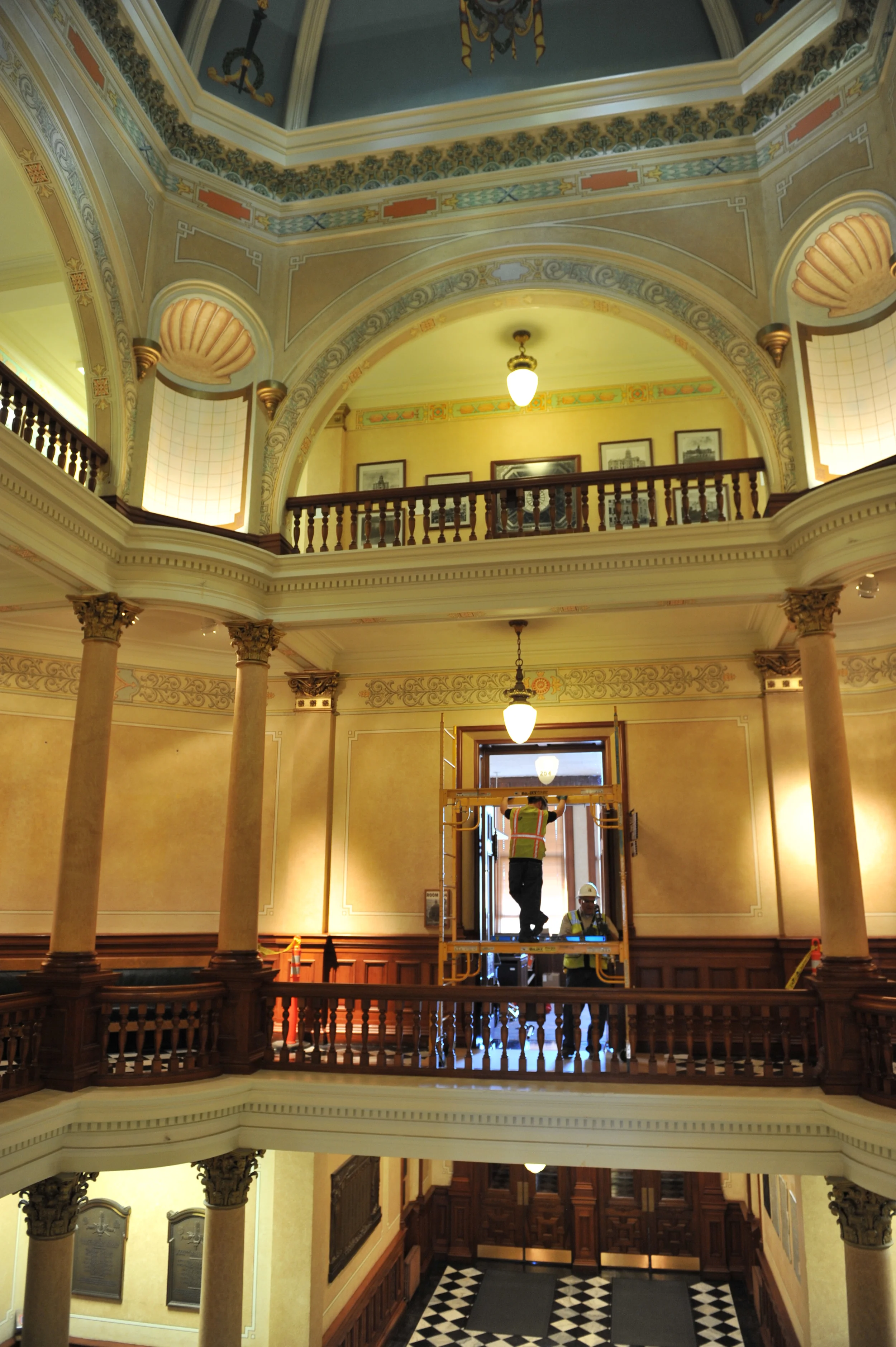 Removal of historic pendant lights