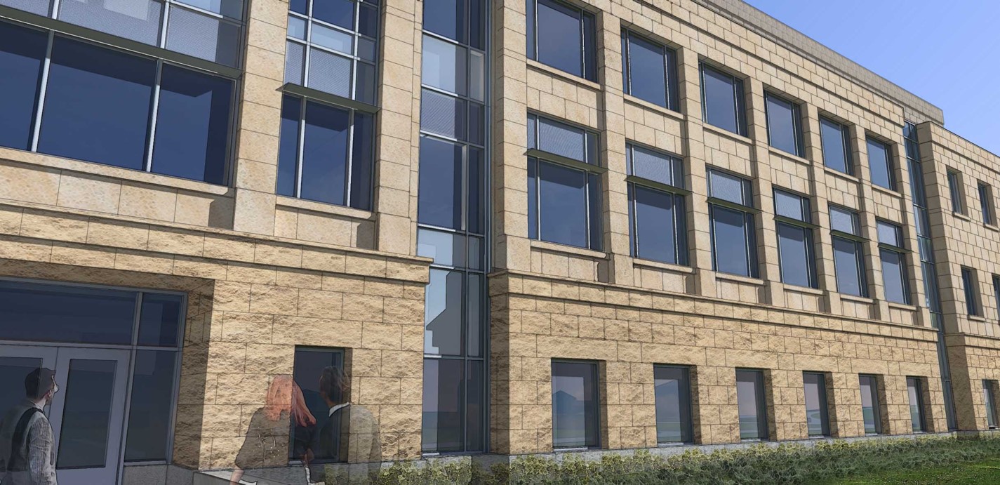 A design sketch showing what the Herschler Building will look like.