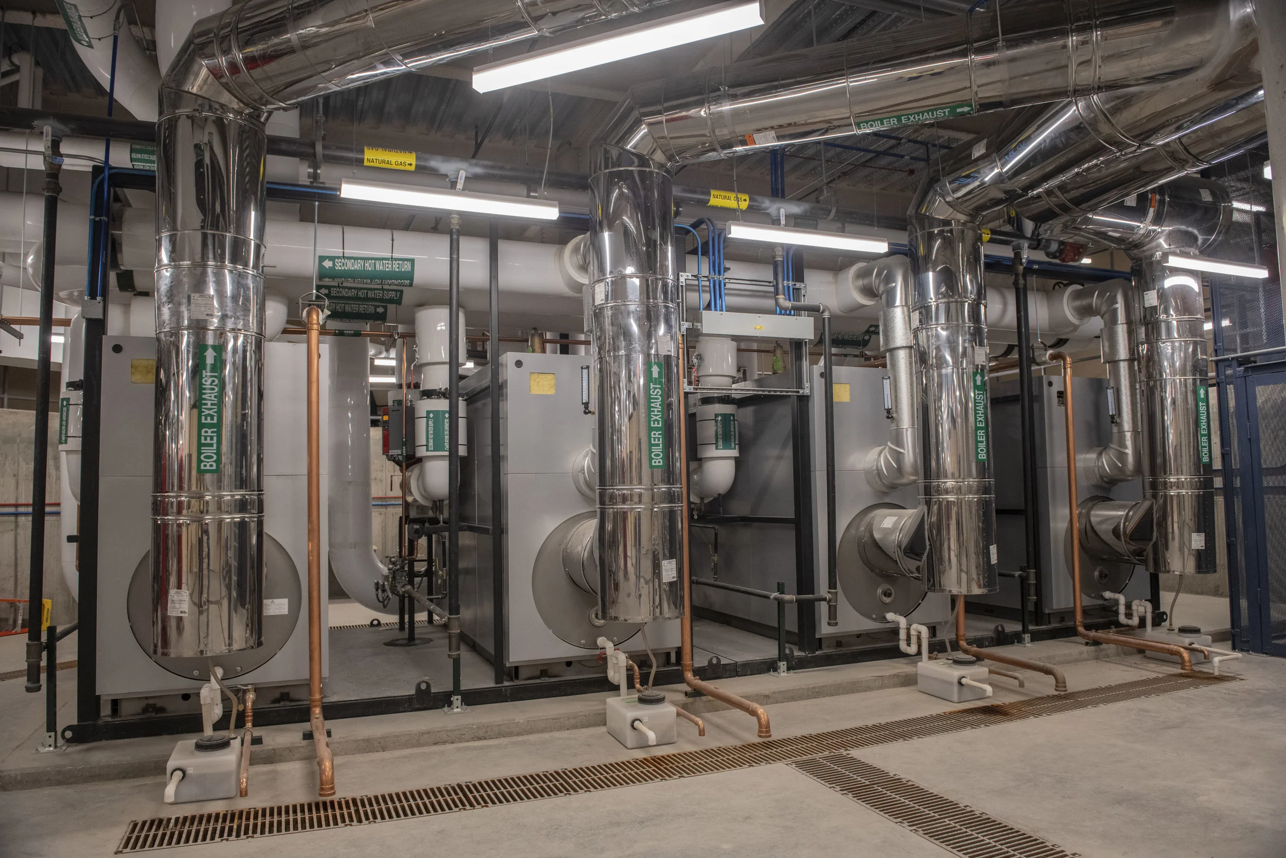 The new CUP has four boilers that feed the heating systems for the Herschler Building, the Capitol Extension, and the Capitol.