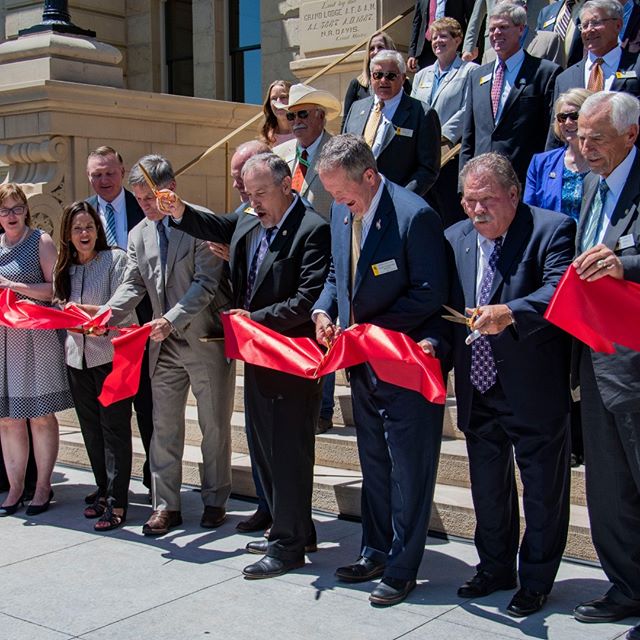 Cutting of the ribbon for the Capitol Square Project