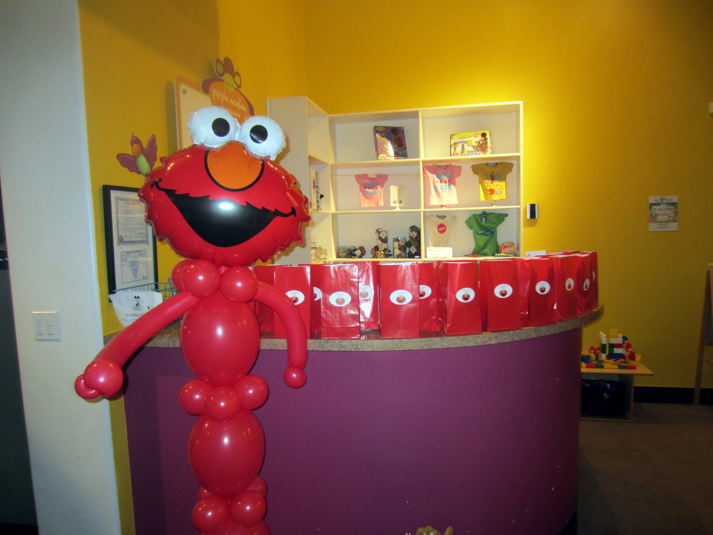 Kingston S Black And Red Elmo Party Purple Monkey Playroom