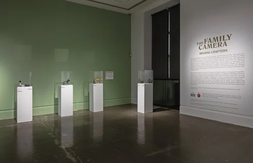 Installation view of The Family Camera: Missing Chapters, Art Gallery of Mississauga (T. Hafkenscheid, 2017)