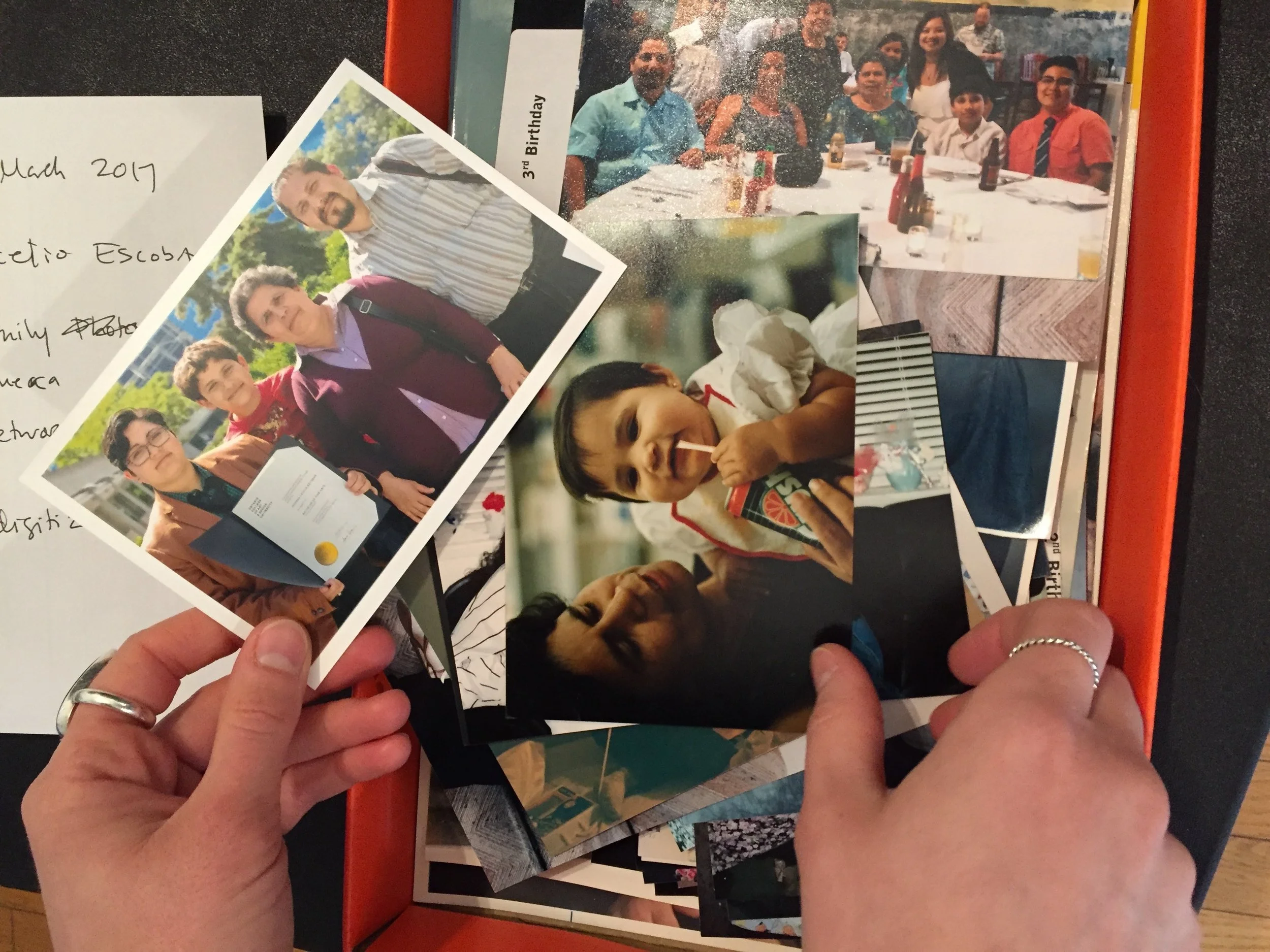 Photographs collected by The Family Camera Network at the Arquives: Canada’s LGBTQ2+ Archives (C. Barreto, 2017)