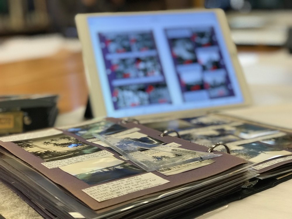 Corry albums set up for students at the ROM (Photo: Idit Kohan-Harpaz, 2017)