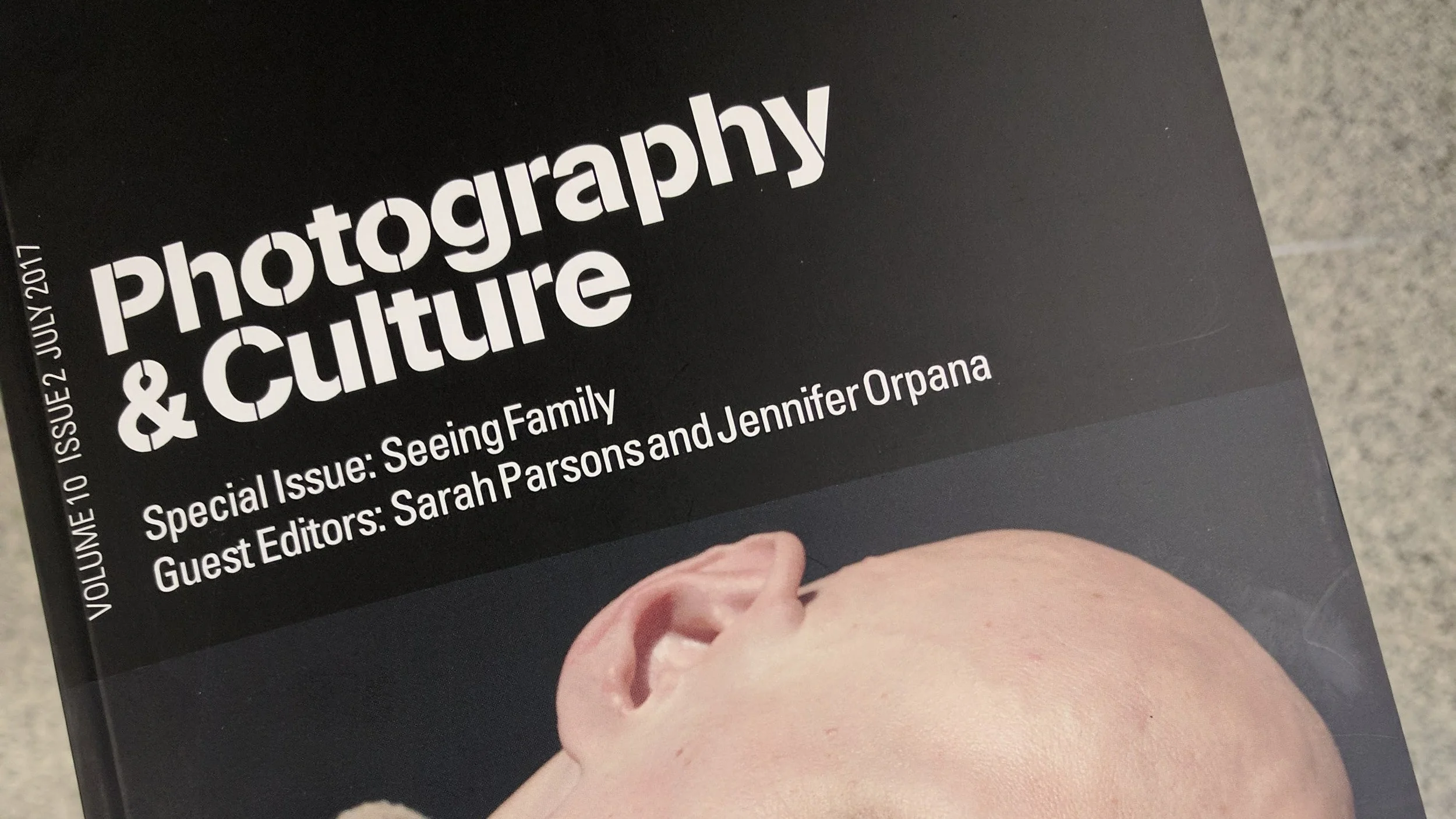 Cover of photography & culture: seeing family special issue (J. Orpana, 2017).
