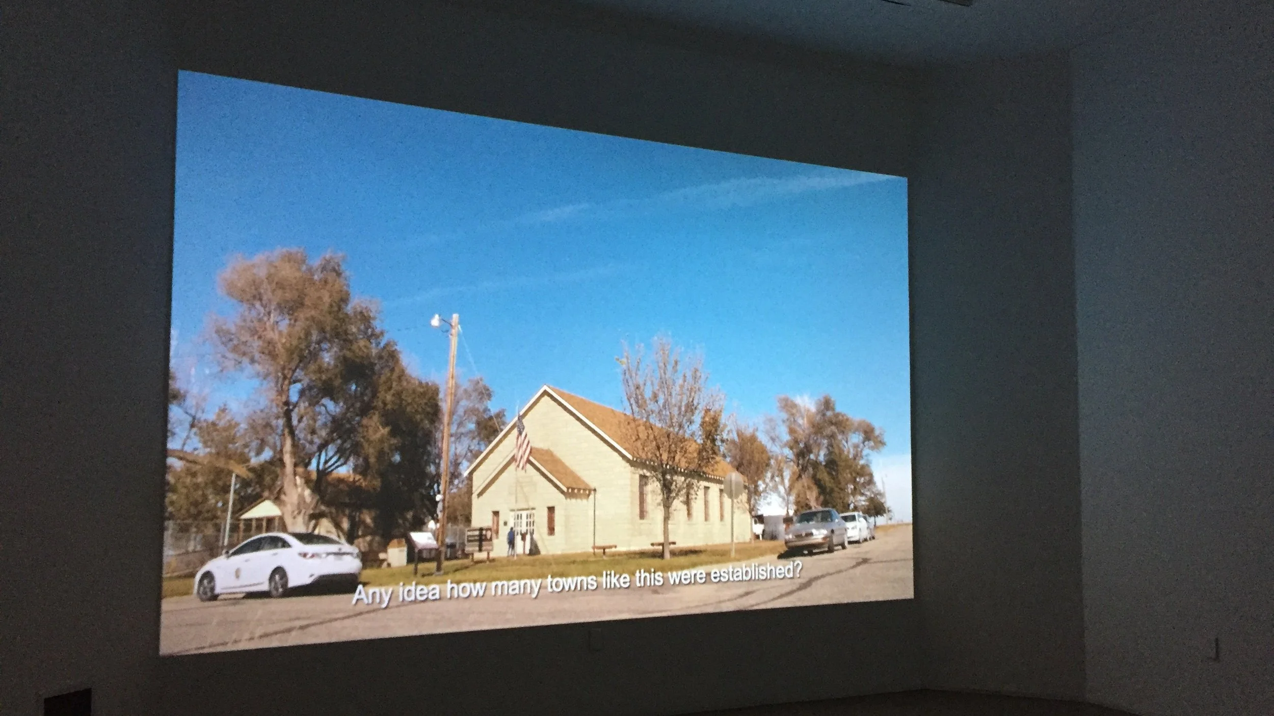 Deanna Bowen, We are From nicodemus (2017), INstallation view, Mcintosh Gallery, Western University (S. Bassnett, 2019)