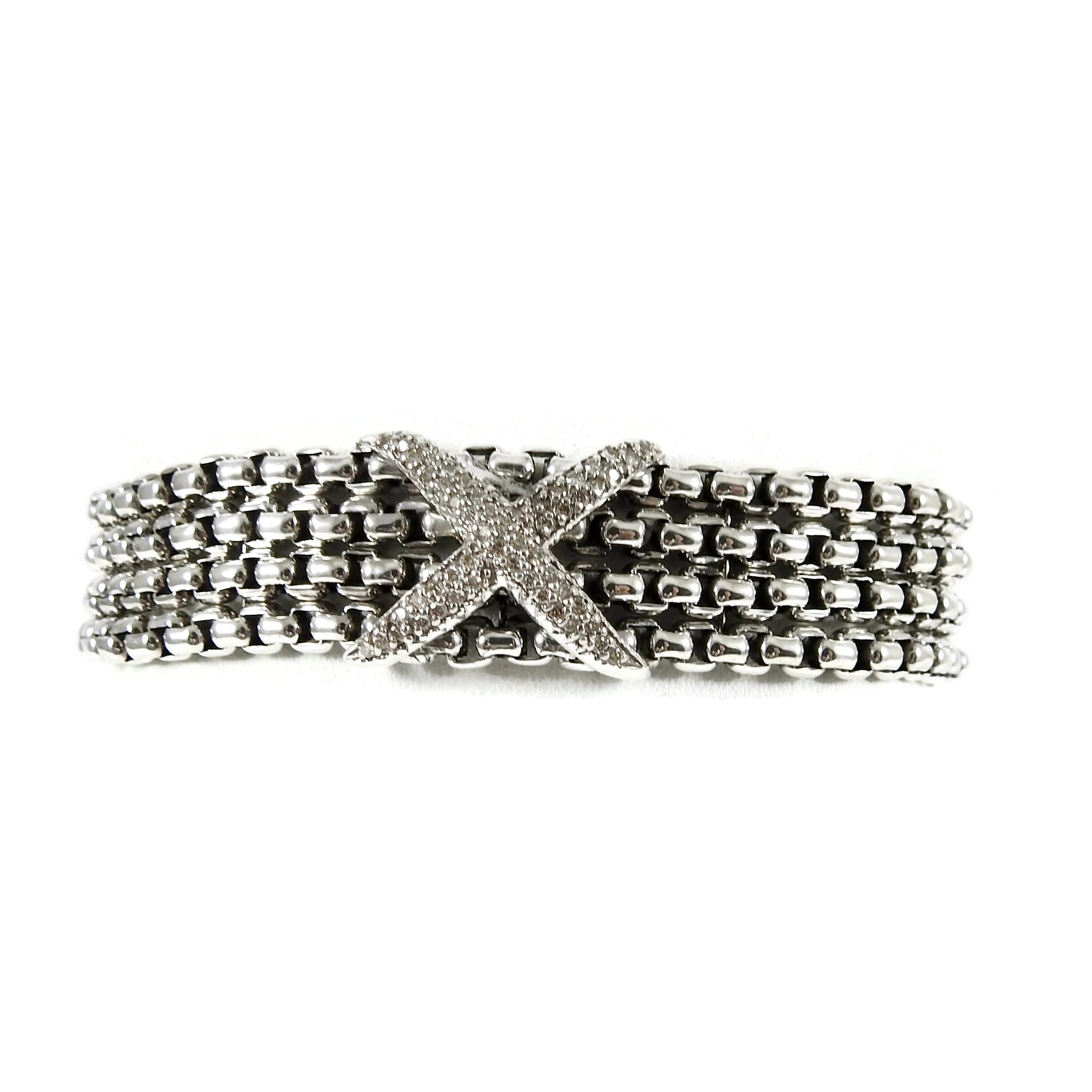 David Yurman Sterling Silver 4-Row Box 