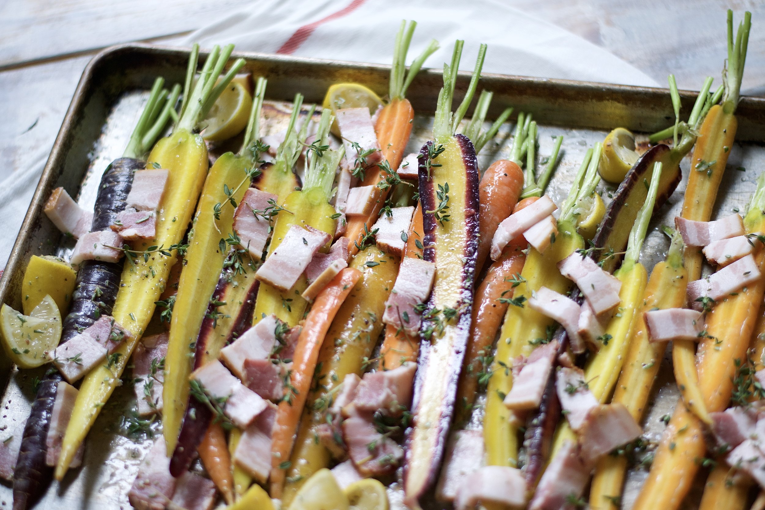 Bacon-Roasted Carrots 