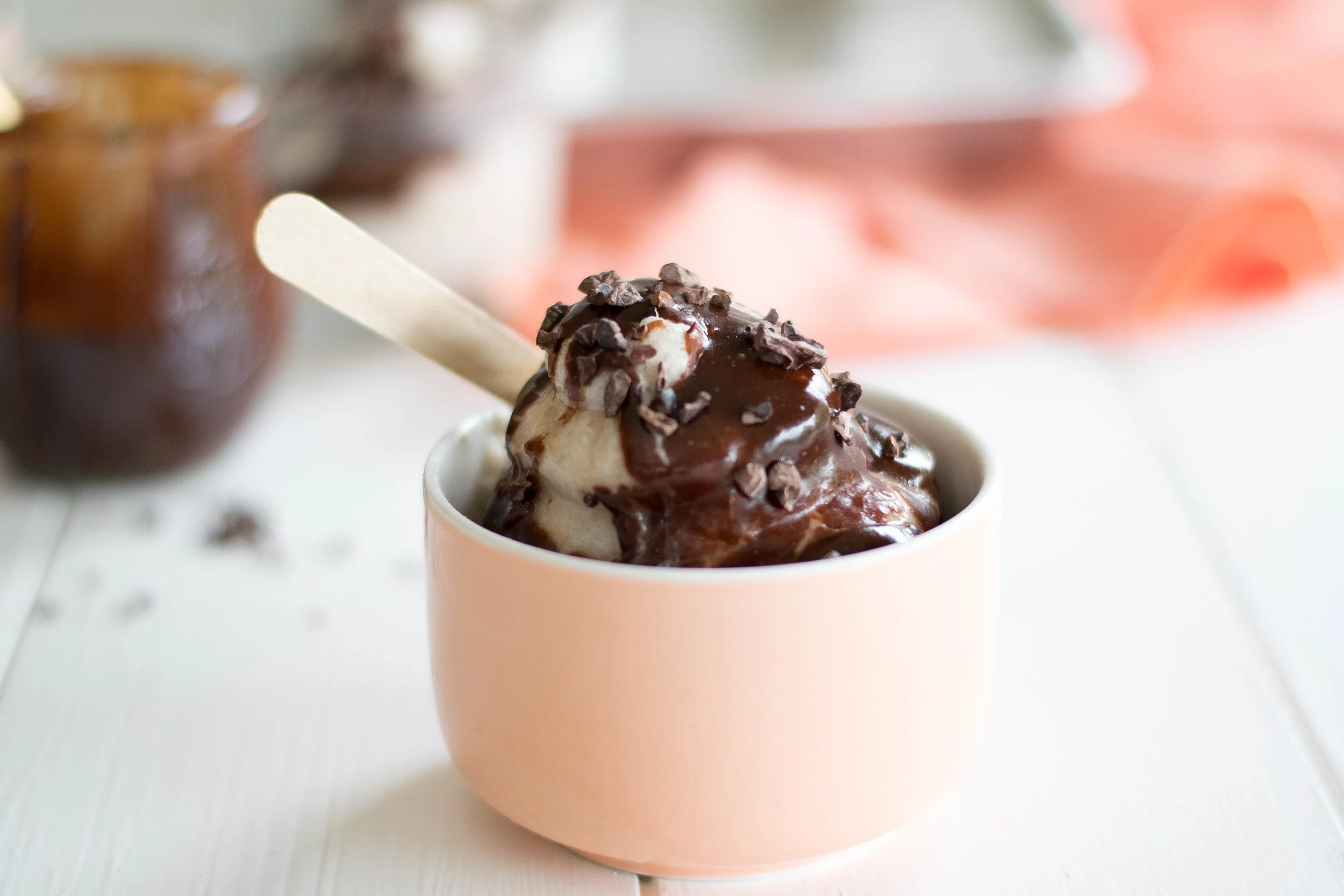 Cashew Milk Soft Serve + Coconut Oil Hot Fudge Sauce | All Purpose Flour Child