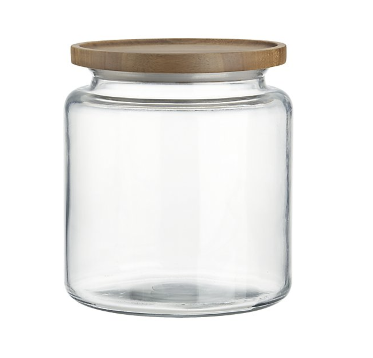 Crate & Barrel Acacia Lid Canister