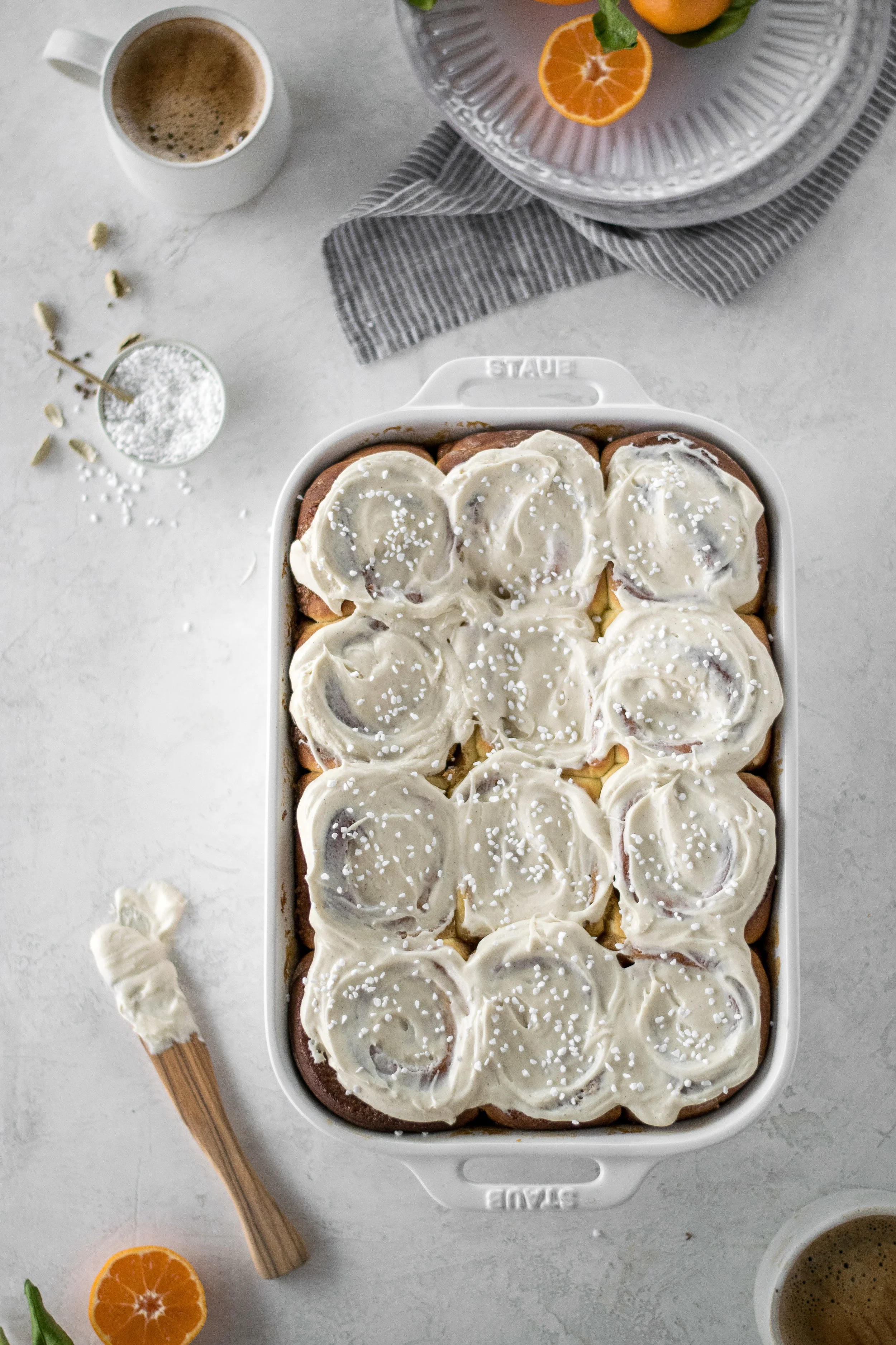 Cardamom Orange Morning Rolls with Orange Blossom Cream Cheese Frosting | All Purpose Flour Child