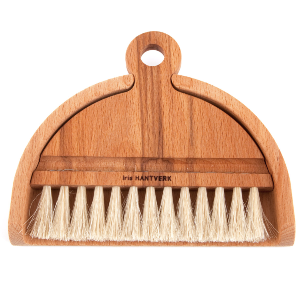 Wooden Table Brush + Dustpan