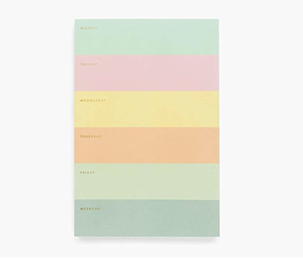 Rifle Paper Co. Colorblock Weekly Notepad