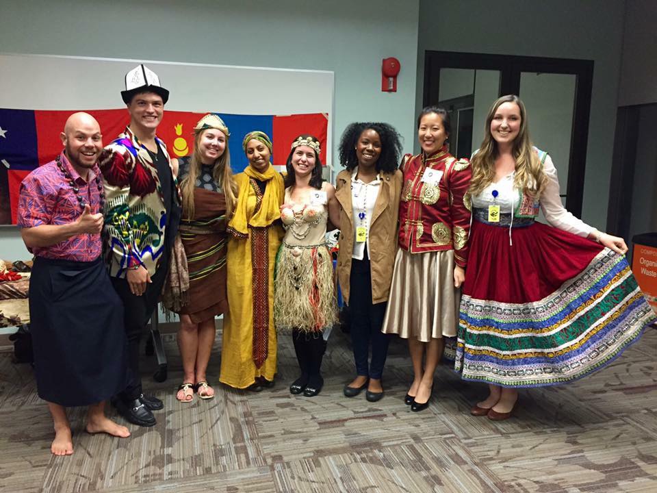 The eight Top Bloggers: Zack serving in Samoa, Mark serving in Kyrgyz Republic, Me serving in Madagascar, Bukhtawer serving in Ethiopia, Gabriella serving in Guyana, Brittany serving in Peru, Jenni serving in Mongolia and Brooklynn serving in Peru. 