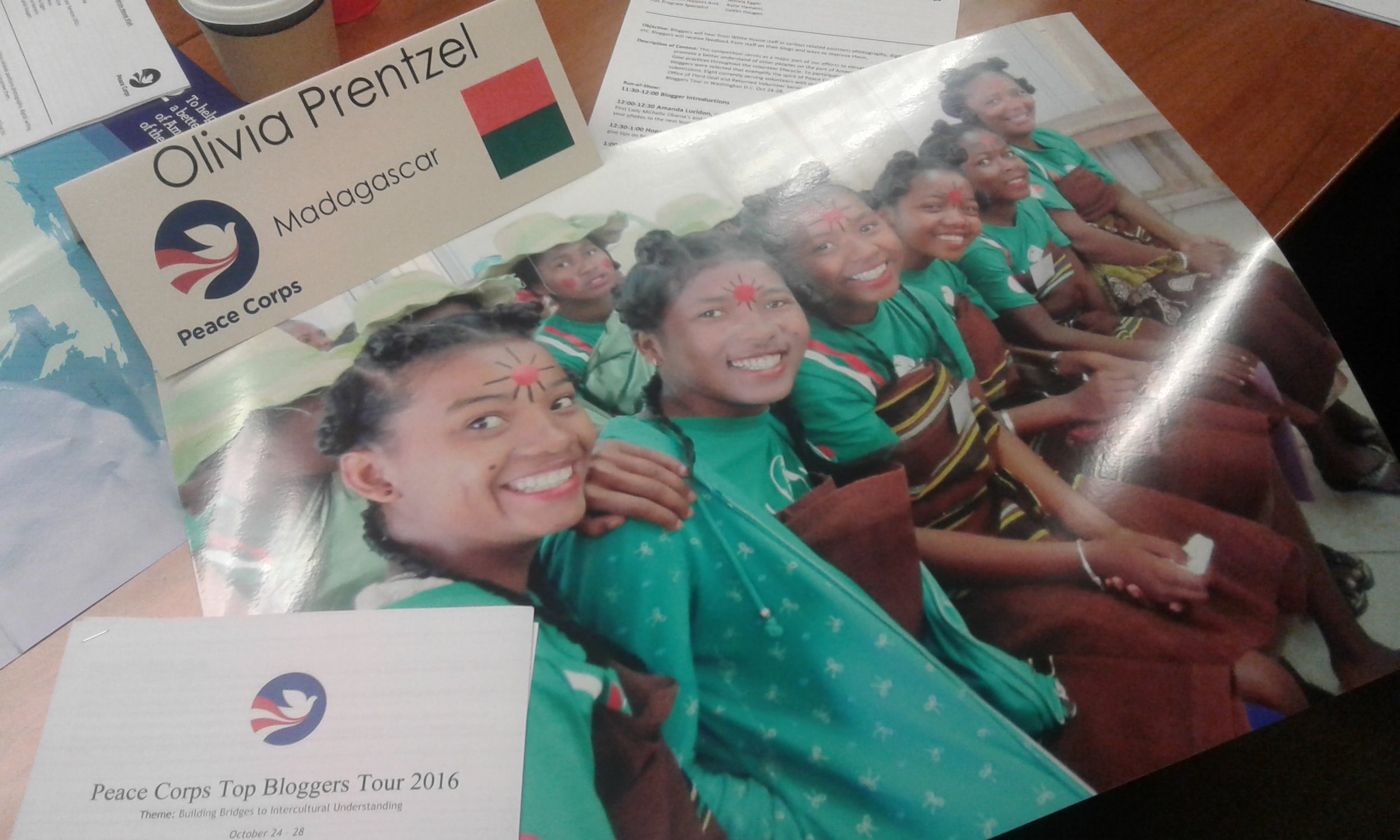 It gave me chills walking in to see the smiling faces of the girls I took to the National Girls Leading Our World. It was like they were there with me.