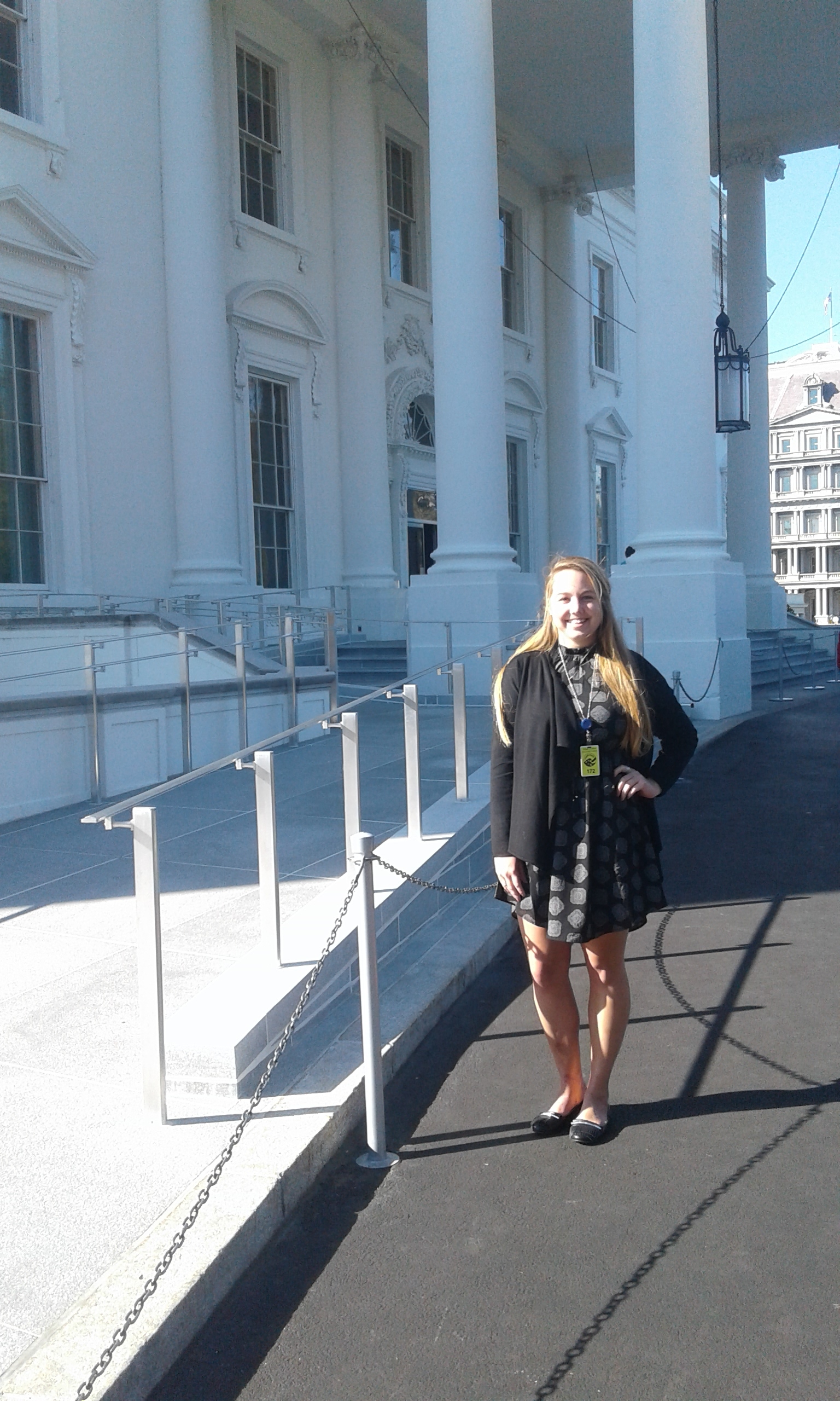 Michelle wasn't home, unfortunately. But here I am outside of the White House. 