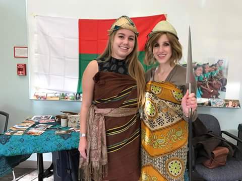And when your best friend walks in, you have no option but to dress her up and hand her a spear. 