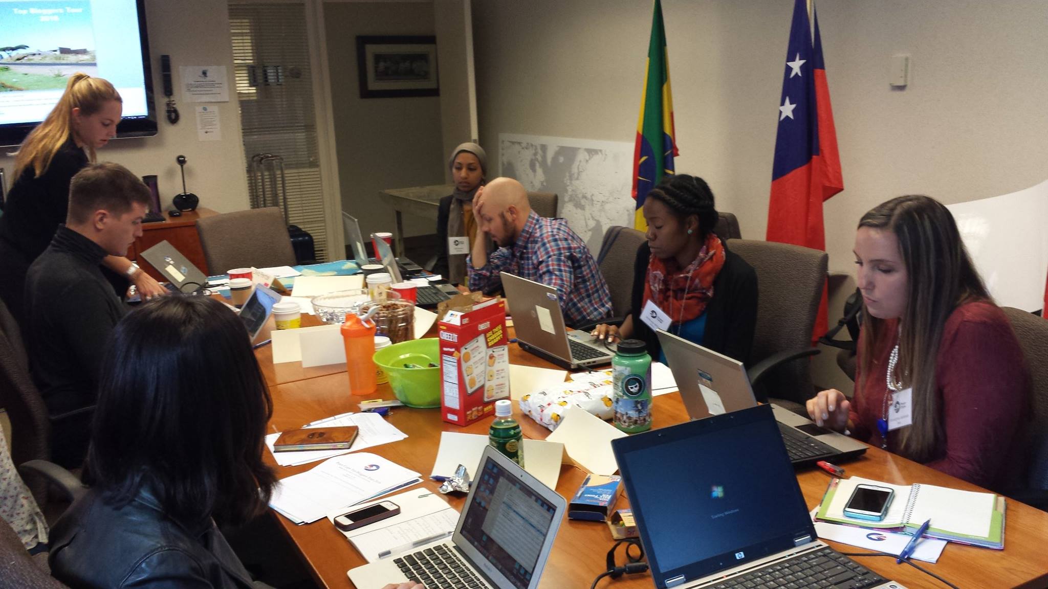 The aftermath of a busy, busy week at Peace Corps' Third Goal office. 