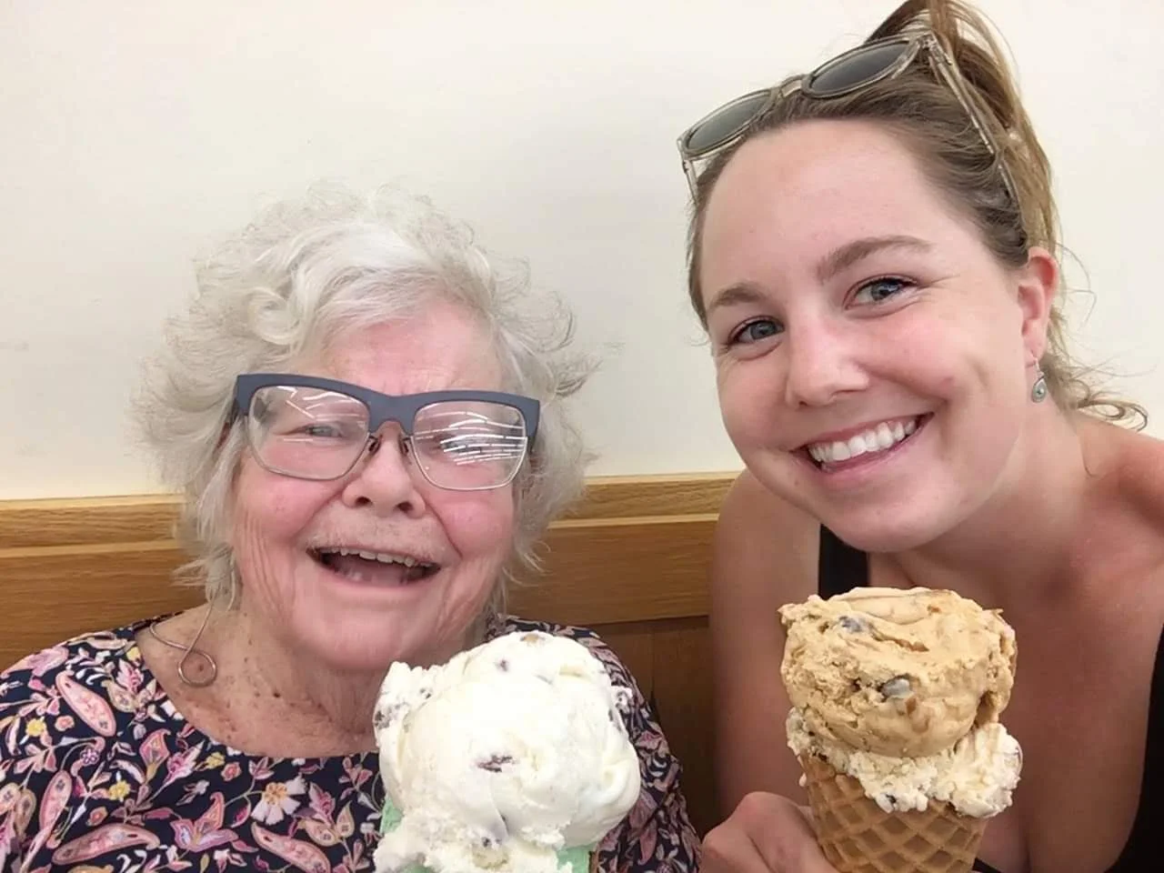 After GoogleMaps led us astray toward several nonexistent ice cream shops, we finally found one in a small town in Alabama.