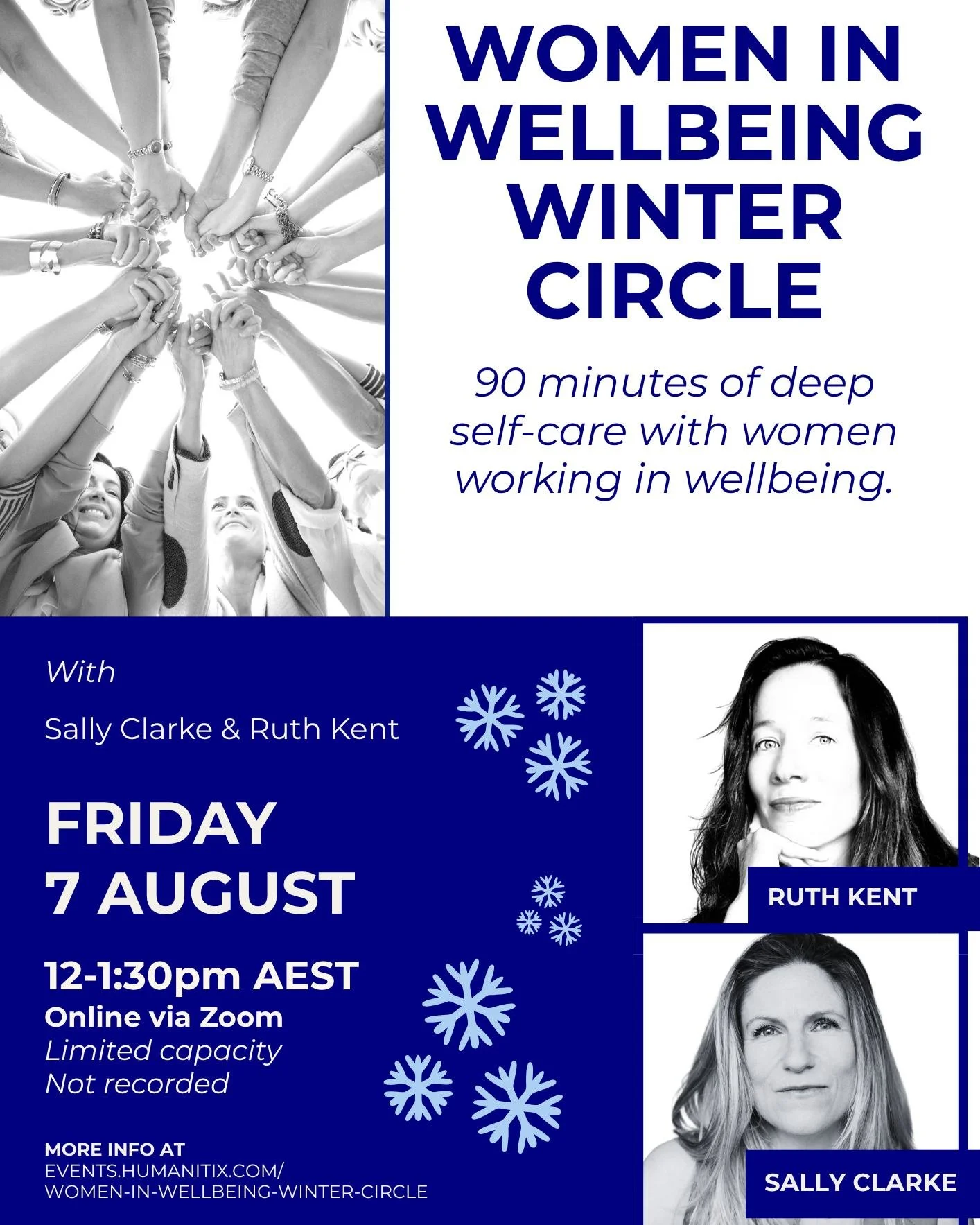 The Women in Wellbeing Collective is meeting again this winter for our quarterly Connection Circle and we'd love to have you join us! 

If you're a woman working in workplace wellbeing, this is your opportunity to pause for 90 minutes, connect with o