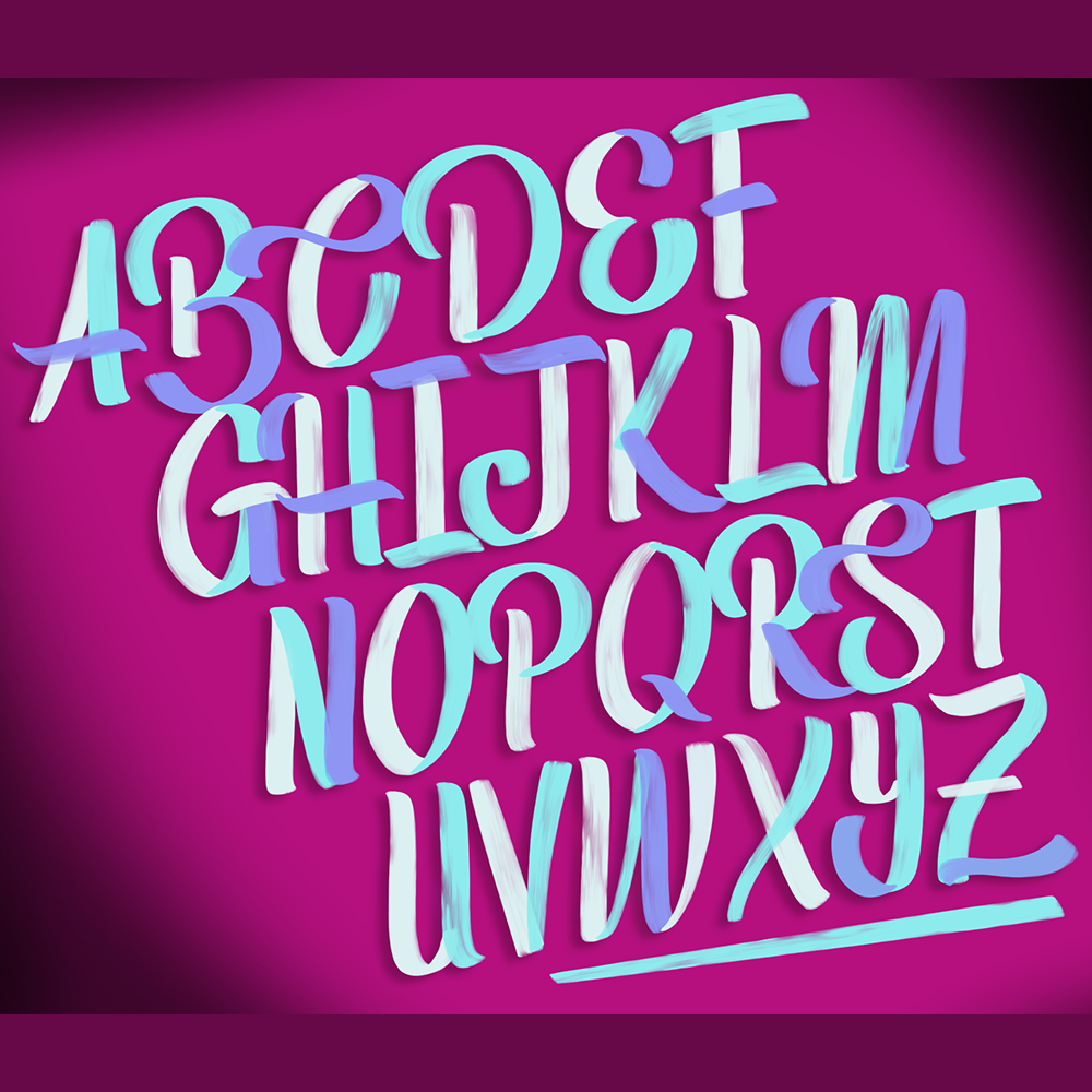 Brush Letter Alphabet