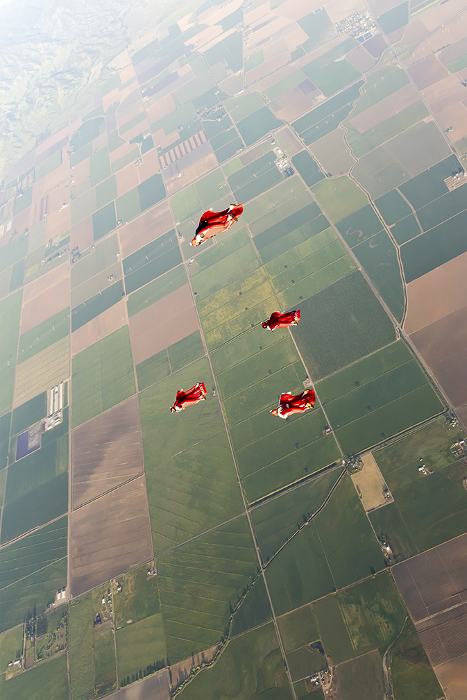 Flying over Davis, CA. USA