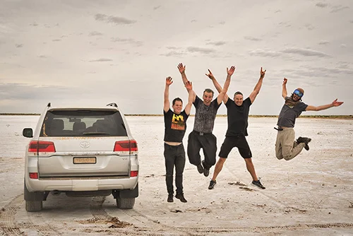 There is nothing like a World First flight over a beautiful landscape! Roger, Glenn, Ash and Vicente.