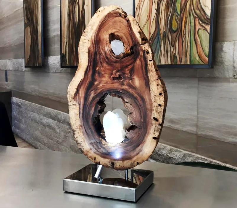 Inner Self_Acacia Wood_Quartz_Lights_Steel - 28x18x9-2 in - $5500.jpg