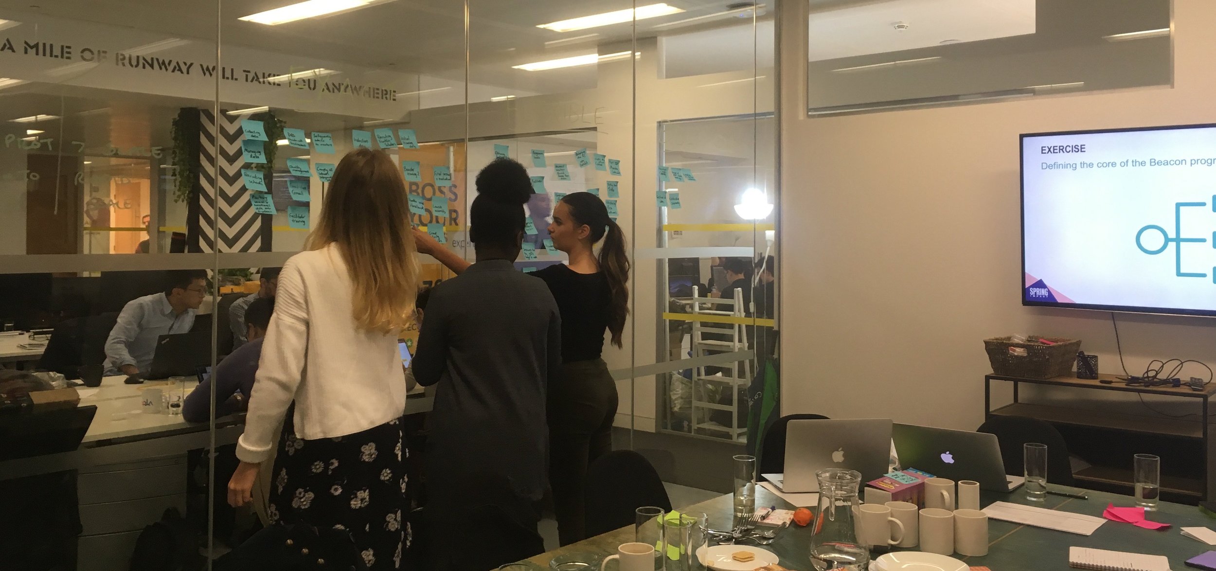 Lucy, Divine and Radvile at the Spring Impact Scale Accelerator Workshop