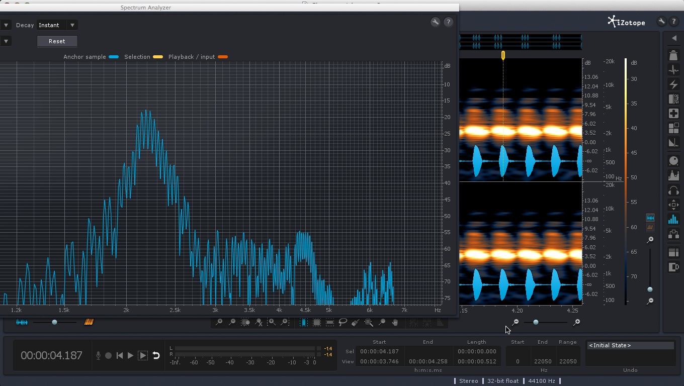 Fig.2 - Spectrum Analysis of Mole Cricket