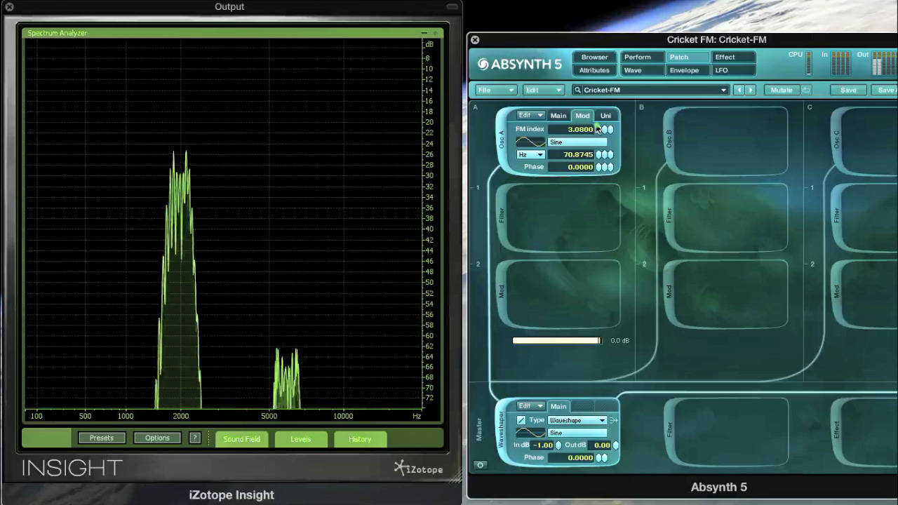 Fig.8 - Increasing Fm Index in Absynth