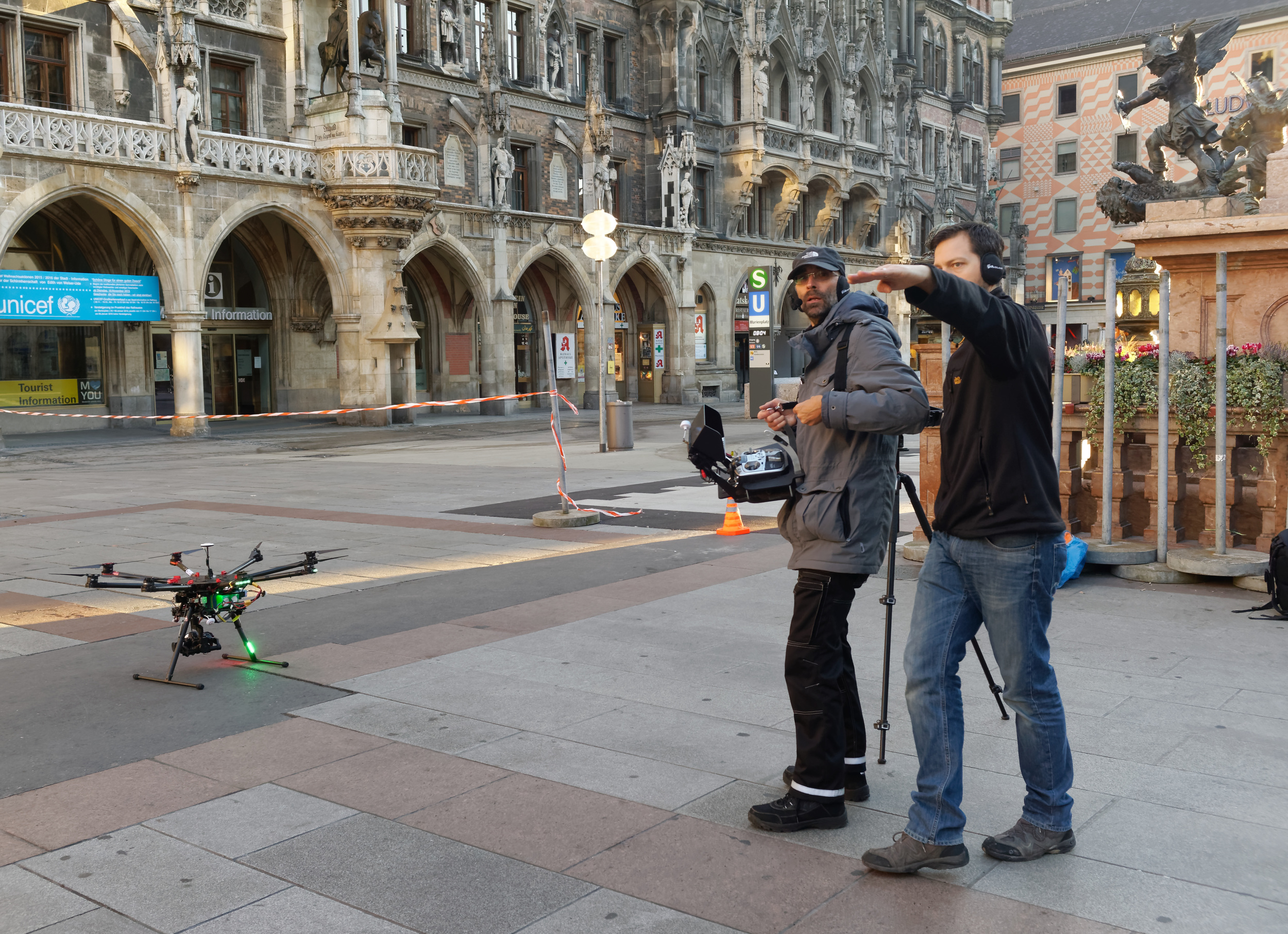 Drohne am Marienplatz